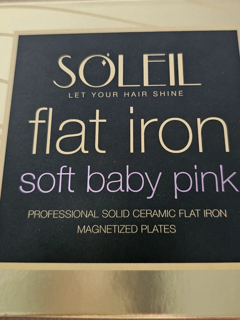 SOLEIL Pink Ceramic Hair Straightener - Professional Sleek Flat Iron